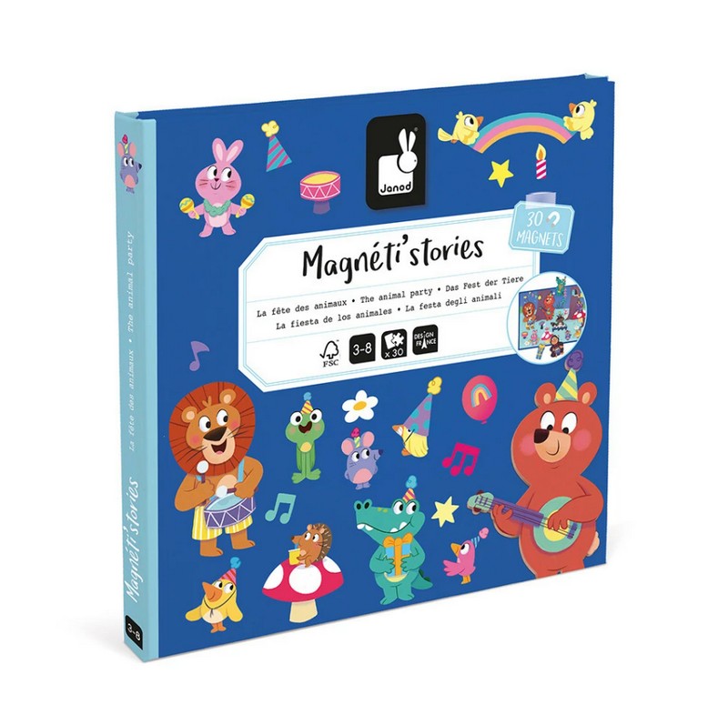 Libro magnetico per bambini a tema festa degli animali con 30 magneti, adatto dai 3 anni in su